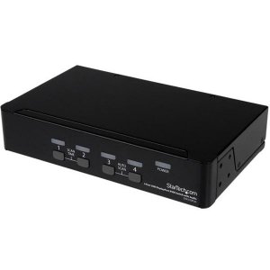 StarTech 4 Port DisplayPort USB KVM Switch with Audio & USB 2.0 Hub SV431DPUA