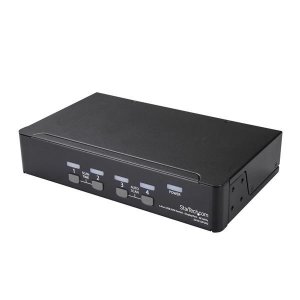 StarTech 4 Port DisplayPort KVM Switch 4K 60Hz DP 1.2 w/USB 2.0 Hub TAA