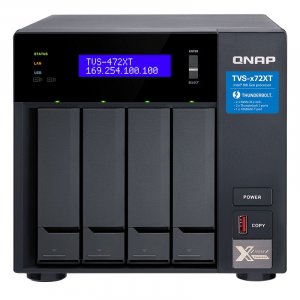 QNAP TVS-472XT-PT-4G 4 Bay Diskless NAS Pentium G5400T 2 Core 3.1GHz 4GB