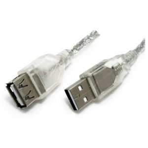 USB 2.0 Extension Cable Type A to A M/F Transparent - 1m