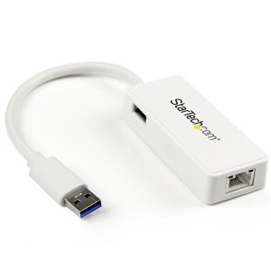 Startech Usb31000sptw Gigabit Usb 3.0 Nic W/ Usb Port