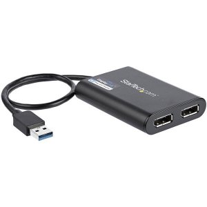 StarTech USB to Dual DisplayPort Adapter - 4K 60Hz - USB 3.0 (5Gbps) USB32DP24K60