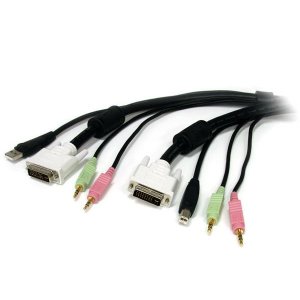 StarTech 3m 4-in-1 USB DVI KVM Cable with Audio USBDVI4N1A10