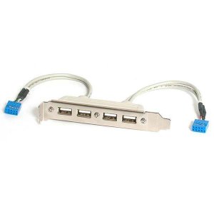 Startech Usbplate4 4 Port Usb A Female Slot Plate Adapter