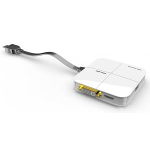 Winstar WS-UG39DH1 USB3.0 to DVI and HDMI Dual Video Adapter with 1000Mbps Gigabit White