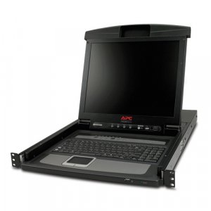 APC AP5808 17" Rack LCD Console with Integrated 8 Port Analog KVM Switch
