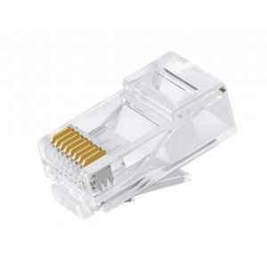 Astrotek Cat6 Utp -rj45 Connector 8p8c Network Plug 3 Prong Blade Gold Plating 