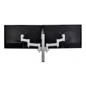 Atdec Awms-2-4640-f-b 400mm Post With 2 460mm Monitor Arms Black