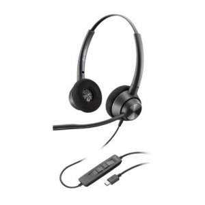 Plantronics 214571-01 Encorepro Ep320 Stereo Corded Headset Usb-c 