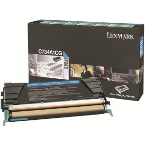 Lexmark C734a1cg Cyan Toner Prebate Yield 6000 Pages For C734 C736
