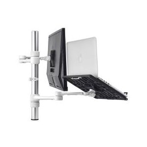 Atdec Notebook Monitor Arm Combo Mount - White