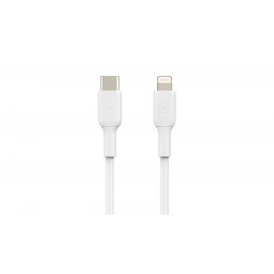 Belkin CAA003BT1MWH 1m Usb-c To Lightning Charge/sync Cable, Mfi, White, 2 Yr