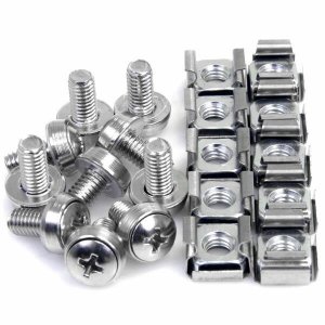 Startech 100 Pkg M6 Mounting Screws and Cage Nuts for Server Rack Cabinet