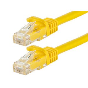 8Ware Cat 6a UTP Ethernet Cable, Snagless CAT6A - Yellow 0.25M