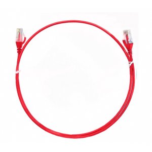 8ware Cat6 Ultra Thin Slim Cable 1m - Red Color Premium Rj45 Ethernet Network Lan Utp Patch Cord 26awg