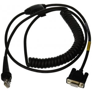 Honeywell Cbl-020-300-c00 Rs232 Serial Cable,3m,coiled,5v Host Power On Pin 9,blk