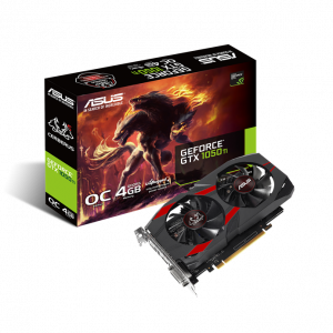 ASUS Cerberus GeForce GTX 1050 Ti 4GB OC Edition GDDR5 Gaming Video Card (Cerberus-GTX1050Ti-O4G)