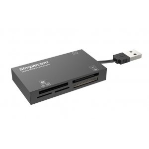 Simplecom Cr216 Usb 2.0 All In One Memory Card Reader 6 Slot For Ms M2 Cf Xd Micro Sd Hc Sdxc Black