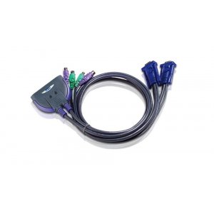 ATEN CS62UZ-AT 2 Port Usb Vga Kvm Switch. Support Audio 1.8m Cable 