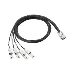 HP Mini SAS High Density to Dual 2-lane Mini SAS High Density External Fanout 1 Meter Cable