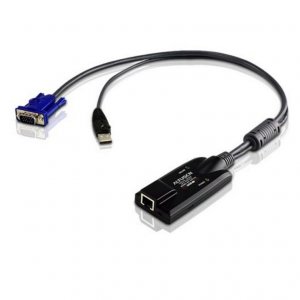 Aten Kvm Cable Adapter With Rj45 To Vga & Usb, Supports Virtual Media
