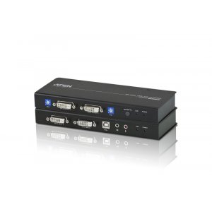 Aten Dvi Dual View Kvm Extender With Audio, Rs232, Edid Mode Support, Sun/mac Kb/ms Support