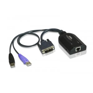 Aten Kvm Cable Adapter With Rj45 To Dvi, Usb For Kh, Kl, Km And Kn Series