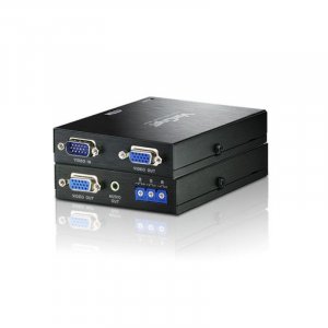 Aten VE170Q-AT-U Professional Video Extender Vga Via Cat5 With Audio & Deskew, Supports One Local & One Remote Output