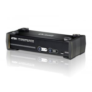 Aten Professional Video Splitter 8 Port Vga Video Splitter Over Cat5 W/ Audio And Rs-232, 1920x1200@60hz Or 150m Max