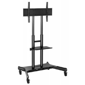 Atdec Ad-tvc-75 Floor Tv Cart Heavy Duty For Screen Size 50" - 80" & 75kg. Vesa To 800x400 - Comes With Shelf