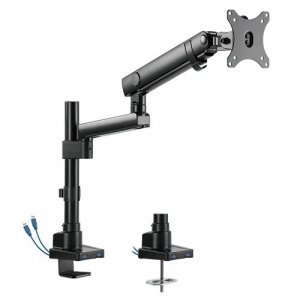 Brateck Single Monitor Aluminum Slim Mechanical Spring Monitor Arm For Most 17'-32' LDT20-C012