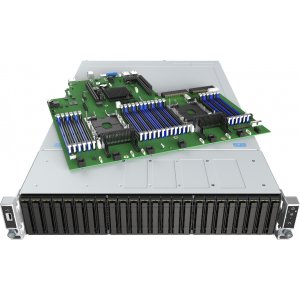 Intel 2u Rackmount Server, Xeon Silver 4216,(1/2),  64gb Ram, 4 X 960gb Ssd (4/24) , Lsi3108+bbu, 1300w Psu, 2 X 10gb, Rmm, 3 Yr Warranty