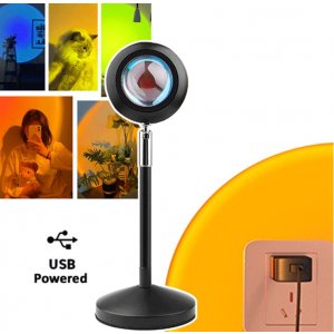 Sansai Other Rgb Led Sunset Lamp 16 Colors Changing With Remote Control 180 Degrees Rotation 6w Usb 5v