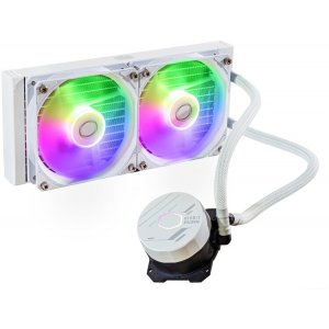 CoolerMaster Ml240l Core White Argb, 2x New 120 Argb Fan, New Dual Chamber Gen S, 240mm R