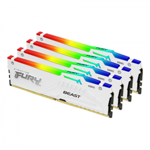 Kingston FURY Beast White RGB XMP 128GB DDR5-5600 Memory KF556C40BWAK4-128