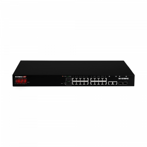 Edimax Gs-5216plc Surveillance Vlan 18-port Gigabit Poe+ Long Range Web Smart Switch With 2 Gigabit Rj45/sfp Combo Ports