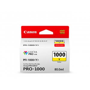 Canon Pfi-1000 Yellow Ink Tank For Imageprograf Pro-1000 80ml