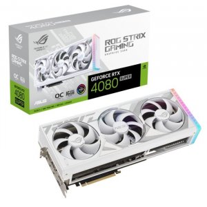 ASUS ROG-STRIX-RTX4080S-O16G-WHITE ROG Strix GeForce RTX 4080 SUPER 16GB GDDR6X White OC Edition Graphics Card