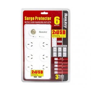 Huntkey Power Board SAC604 With 6 Sockets And 2 Usb Ports