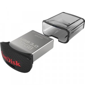 Sandisk Ultra Fit Usb 3.1 Flash Drive, Cz430 32gb, Usb3.1, Black, Plug & Stay, 5y