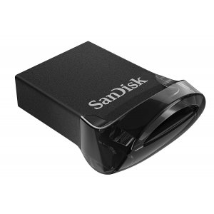 Sandisk Ultra Fit Usb 3.1 Flash Drive, Cz430 128gb, Usb3.1, Black, Plug & Stay, 5y