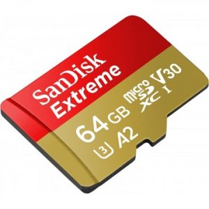 Sandisk Sdsqxa2-064g-gn6mn Microxd  Extreme A2 V30 Uhs-i/u3 160r/60w No Sd Adapter