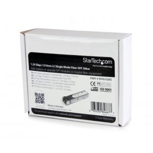 Startech Sfpg1320c Gigabit Fiber Sfp Transceiver Sm Lc 20km