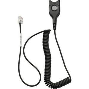 Sennheiser Standard Bottom Cable: Easydisconnect To Modular Plug - Coiled Cable - Code 01 For Direct Connection To Most Phones.