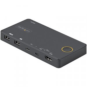 Startech Sv221huc4k 2 Port Usb-a/hdmi / Usb-c Kvm Kvm Switch