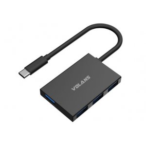 Volans VL-HB04S-C Aluminium USB-C to 4-Port USB 3.0 Hub 