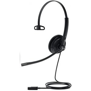 Yealink Yhm341-lite  Wideband Qd Mono Headset, Foam Ear Cushion, For Yealink Ip Phones, Qd Cord Not Included, Noise-canceling, Hd Voice Quality