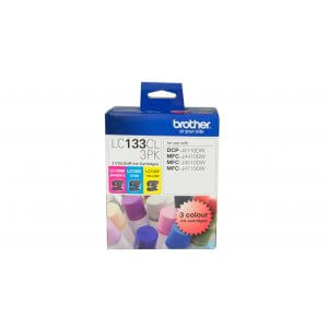 Brother Lc133 Colour Value Pack, 1x Cyan  1x Megenta  1x Yellow