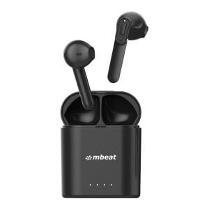Mbeat E1 True Wireless Earbuds/earphones - Up To 4hr Play Time, 14hr Charge Case, Easy Pair