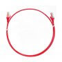 8ware Cat6 Ultra Thin Slim Cable 0.25m / 25cm - Red Color Premium Rj45 Ethernet Network Lan Utp Patch Cord 26awg